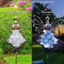 Angel Solar Lights Garden Stake Outdoor-38Inch Metal&Glass Solar Angel Stake Grave Decorations for Cemetery-Perfect as Angel Remembrance Gifts & Sympathy Gifts Decorations（Bronze） by GreenHaven Gardens