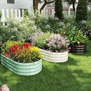 Galvanized Metal Planter Raised Garden Bed Kit for Gardening Outdoor，4x2x1ft Planter Grow Garden Box Raised Flower Bed，Long Vegetable Clearance Herb Raised Garden Beds for Gardening Black by GreenHaven Gardens