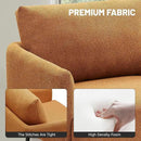 Oversized Accent Chair Set of 2 for Living Room Chairs Reading Arm Chair Comfy Modern Single Sofa Side Chairs with Metal Legs & Soft Cushion for Bedroom, Balcony,Waiting Room (Polyester, Caramel) by CozyNest Decor