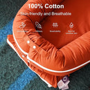 Deluxe Infant Lounger, Baby Nest Cover for Baby Girls & Boys, Newborn Essentials for Baby 0-12 Months, 100% Cotton (Gingerbread) by TinyTreasures Baby Boutique