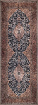 Keen Home Design 2x10 Rug - Machine Washable Runner Rug with Non-Slip Backing, Ideal for Hallway, Entryway, Kitchen, Laundry Room - Vintage, Easy Clean, Durable, Low Pile - (2'6" x 10') by CozyNest Decor