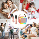 Mini Karaoke Machine for Kids Adults, Portable Bluetooth Speaker with 2 Wireless Karaoke Microphones,2025 TOP Birthday Gifts Toys for Girls 3, 4, 5, 6, 7, 8+Years Old Toddler Karaoke Player by TinyTreasures Baby Boutique