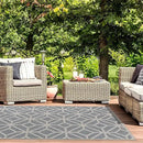 Rugshop Contemporary Geometric Indoor/Outdoor Area Rug 10' X 14' Blue by GreenHaven Gardens