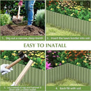 Metal Garden Edging Border, Corrugated Steel Landscaping, DIY for Lawn (Green, 10 Inch x 20FT) by GreenHaven Gardens