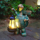 JOYBEE Garden Statues Turtle with Solar Lantern Outdoor Decor-Turtle Solar Figurines Lights Decorations for Patio Yard Lawn Ornaments-Gifts for Birthday Easter Housewarming by CozyNest Decor
