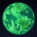 Glow in The Dark Earth for Ceiling, Luminous Planet Wall Sticker, Kids Bedroom Wall Decal, Sticky Fluorescence Earth, Gift for Boys and Girls (Green) by TinyTreasures Baby Boutique