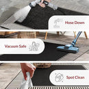 nuLOOM 9'6" x 12' Outdoor Area Rug, Casual Design With Striped Border, Stain Resistant, Highly Durable, For Patio, Balcony, Bedroom, Living Room, Dining Room, Bathroom, Black by CozyNest Decor