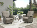 Patio Tables Wicker Side Table - Rattan End Table with Glass Top for Outdoor Outside Patio Porch Deck Square Mixed-Grey by GreenHaven Gardens