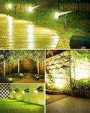 Biling Solar Spot Lights Outdoor, Bright 700 Lumen IP67 Waterproof Adjustable House Lights for Patio Pathway Yard Garden Driveway Tree - Warm White (6 Pack) by GreenHaven Gardens