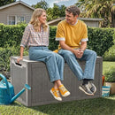 YITAHOME 100 Gallon Outdoor Storage Box, Large Water Resistant Resin Deck Box, Indoor Outdoor Lockable Storage Container for Patio, Garden, Cushions, Tools, Equipment (Taupe) by CozyNest Decor