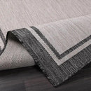 CAMILSON Indoor Outdoor Rug, 6x9 Bordered Gray Modern Area Rugs for Indoor and Outdoor Patios, Kitchen and Hallway Mats, Washable Porch Deck Outside Carpet (Bordered Grey, 6 x 9) by CozyNest Decor