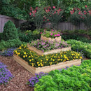 Yaheetech 3 Tier Wooden Raised Garden Bed 44.5'' L×44.5W×20.5×H, Horticulture Open-Bottom Planter Raised Garden Bed for Flowers/Herbs/Vegetables Planter Flower Box by GreenHaven Gardens