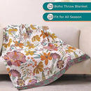 Cotton Throw Bed Blanket 90''x98'', Soft Lightweight Breathable Muslin Blanket for Couch, Bed, Travel, Picnics, All Season Gauze Blanket, Home Decor by CozyNest Decor