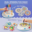 Klever Kits Spin Art for Kids, Spin Spiro Machine Kit, Arts & Crafts Paint for Boys & Girls, Painting Spinner Toys Kits, DIY Birthday Gifts for Kids Age 6 and up by TinyTreasures Baby Boutique