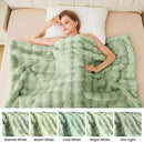 Sage Green Fluffy Comfy Blanket for Couch Living Room 50x60 Faux Fur Throw Blanket for Bed Soft Furry Cozy Best Housewarming Home Decor Gifts 860 GSM by CozyNest Decor