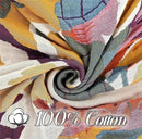 Boho Throw Blanket for Couch 100% Cotton Throw Floral Bed Blanket 80''x90'',Cotton Quilts Travel Knitted Muslin Blanket Home Decor Cozy Blankets for Women by CozyNest Decor