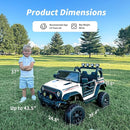 12V Kids Ride on Car Truck, Kids Electric Vehicles Car Ride on Toy for Toddlers 3-5 with Remote Control - White by TinyTreasures Baby Boutique