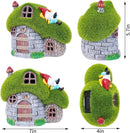 ILLUMINEW House Garden Statues with Solar Lights, LED Cute Flocked Fairy House with Gnomes Garden Figurine, Outdoor Patio Yard Lawn Decorations Gift by GreenHaven Gardens