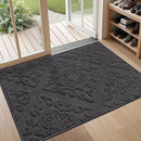 COSY HOMEER-Door-Mat-Non-Slip-Entryway-Rug 32”x48” Absorbent Welcome Mats Washable Dirt Trapper Door Mat Entrance Floor Mats for Front Back Doormats and Wet Shoes,Dark Grey by CozyNest Decor