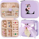 AYGXU Travel Jewelry Box for Women and Girls - Small Case With Initial A-Z - Teacher Gifts by TinyTreasures Baby Boutique