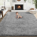 8x10 Area Rug for Living Room: Fluffy Shag Soft Washable Rugs Large Fuzzy Plush Indoor Carpet for Bedroom Nursery Playroom Kids Girls Boys Room (Grey, 8'x10') by TinyTreasures Baby Boutique