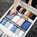 Utoplike Bamboo Drawer Dividers Large, Gray Kitchen Drawer Organizers Adjustable, Spring Loaded, Works in Dresser, Bathroom, Bedroom, Desk, 4 pcs, 2.4" H by CozyNest Decor