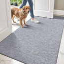 LUMI Ultra Thin Door Mat for Entryway,36"x59" Low Profile Non Slip Rubber Backing Indoor Doormat, Easy Clean Welcome Entrance Mat for Inside House, Patio,Light Grey by CozyNest Decor