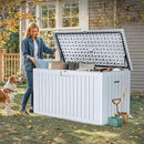 YITAHOME 200 Gallon Extra Large Deck Box, Double-Wall Resin Outdoor Storage Box with Flexible Divider for Patio Cushions Pool Supplies Garden Tools, 990 lbs Load Capacity, Lockable (White) by CozyNest Decor
