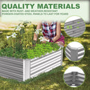 8X4X1ft Galvanized Raised Garden Bed for Gardening,Metal Planter Boxes Outdoor Patio Kit Planting Bed for Vegetables Flowers Herb,Silver by GreenHaven Gardens