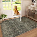 Machine Washable Throw Rugs for Entryway: Door Mat Indoor Entrance 3x5 Rug Boho Small Area Rug Non-Slip Low Pile Kitchen Rug for Front Door Indoor Entrance Entry Kids Room by TinyTreasures Baby Boutique