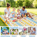 Extra Large Picnic Blanket Waterproof,80"x 80"Foldable Machine Washable Beach Blanket,Outdoor Blanket for 6-8 Adults,Suitable for Indoor Crawling,Park Beach,Camping,Hiking,Family Travel(Floral Print) by TinyTreasures Baby Boutique
