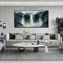 Waterfall Hand Painted Wall Art for Living Room - Mountains Wall Art for Office Decor - Landscape Big Wall Art for Living Room Size 29" x 59" by CozyNest Decor