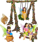 Mood Lab Fairy Garden - Accessories Kit with Miniature Figurines - Swing Set of 6 pcs - for Outdoor or House Decor by GreenHaven Gardens