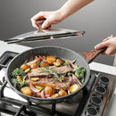 SENSARTE Nonstick Frying Pan Skillet with Lid, Omelet Pan with Cover, Healthy Cooking Chef's Pan, Kitchen Non Stick Pan, Free of Intentionally Added PFOA (11inch + Glass Lid) by CozyNest Decor