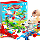 Klever Kits 4 DIY Wooden Aircrafts-Build & Paint Your Own Wooden Airplane Craft Kit, Art & Craft Kit DIY Projects, Easy to Assemble Birthday Gifts for Boys 6-12 Year Old by TinyTreasures Baby Boutique