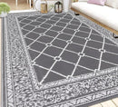 HEBE Outdoor Rug Waterproof 9x12, Reversible Plastic Straw Rug RV Camping Rug, Indoor Outdoor Patio Mat Clearance, Outside Carpet for Porch,Deck,Camper,Balcony,Backyard,Picnic