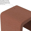 Modern Channel Rust Chenille Foot Stools Ottoman Home Décor, Soft Ottoman Foot Rest Chair for Bedroom and Living Room, Vanity Chair and Stool in Dressing Area, and Lounge (Rust Chenille) by CozyNest Decor