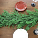 2PCS 9FT Christmas Garland Norfolk Pine Garland Real Touch Artificial Greenery Garland for Mantle Fireplace Table Indoor Outdoor Decor (Normal) by CozyNest Decor