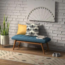 Amazon Basics Modern Haraden Upholstered Button-Tufted Bench, Blue, 16 x 44 x 17 in (Previously Rivet brand) by CozyNest Decor