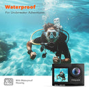 Eagle i15 ProMax Real 4k30FPS 20MP WiFi Action Camera Touch Screen EIS Stabilization Dual Screens Underwater Waterproof Sports Camera, 2 Batteries, Dock, External Microphone, Accessories Kit by TinyTreasures Baby Boutique