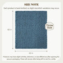 Carriediosa Chunky Knit Throw Blanket 50" X 60", 100% Hand Made Large Chenille Loop Yarn Soft Fluffy Throws for Couch Sofa Bed, Big Crochet Cozy Heavy Thick Cable Woven Blankets, Lyons Blue by CozyNest Decor