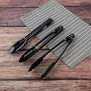 MSY BIGSUNNY 9 Inch Kitchen Food Tongs, Buffet Tongs, Serving Tongs, Black Aluminum Tongs - Set of 3 by CozyNest Decor