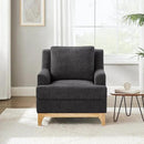 Oversized Accent Chair, Modern Boucle Armchair with Wood Legs, Modern Reading Chair with Thick Cushion, Comfy Chairs for Living Rooms, Bedrooms, Reading nooks and Apartments by CozyNest Decor