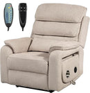 Power Lift Recliner Chair for Adults Elderly Lay Flat Velvet Recliners with Massage Heating, Extended Footrest, Wireless Charging Device, USB Ports, Cup Holder, Lumbar Pillow by CozyNest Decor