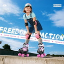 Adjustable Quad Skates for Kids, Teens, and Adults – Light-Up Wheels – Comfortable Fit, Secure Closure, Indoor and Outdoor Roller Skates for Boys and Girls by TinyTreasures Baby Boutique