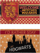 Gertmenian Harry Potter Coir Doormat - 2x3 Welcome Mat (2-Pack), Ideal for High Traffic Areas in Front Door, Garage, Entryway - Paramount Hogwarts/Witches, 80027 by CozyNest Decor