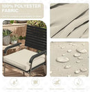 Patio Chair Cushions 17 X 16 X 3 Inch Waterproof Outdoor Seat Cushions for Patio Furniture, Outdoor Sofa Couch Pads with Ties & Handle, Set of 2, Cream by GreenHaven Gardens
