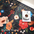 Living Room Rug 6x9 Rug Machine Washable Boho Area Rug Non Slip Floral Vintage Low Pile Large Rug for Living Room, Bedroom, Farmhouse, Dining Room, Kids Playroom(Black) by CozyNest Decor