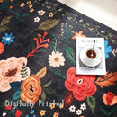 Area Rug 4x6 Rug Washable Boho Rugs Non Slip Low Pile Floral Small Carpet for Bedroom, Bedside, Kids Room, Office, Dining Room(Black) by CozyNest Decor