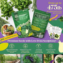 25 Culinary Classic Herb Seeds Variety Pack - 13,055+ Non-GMO Heirloom Herbs Seeds for Planting Indoor & Outdoor: Lavender, Rosemary, Dill, Mint, Catnip, Basil - Gardening Seeds Packets by GreenHaven Gardens